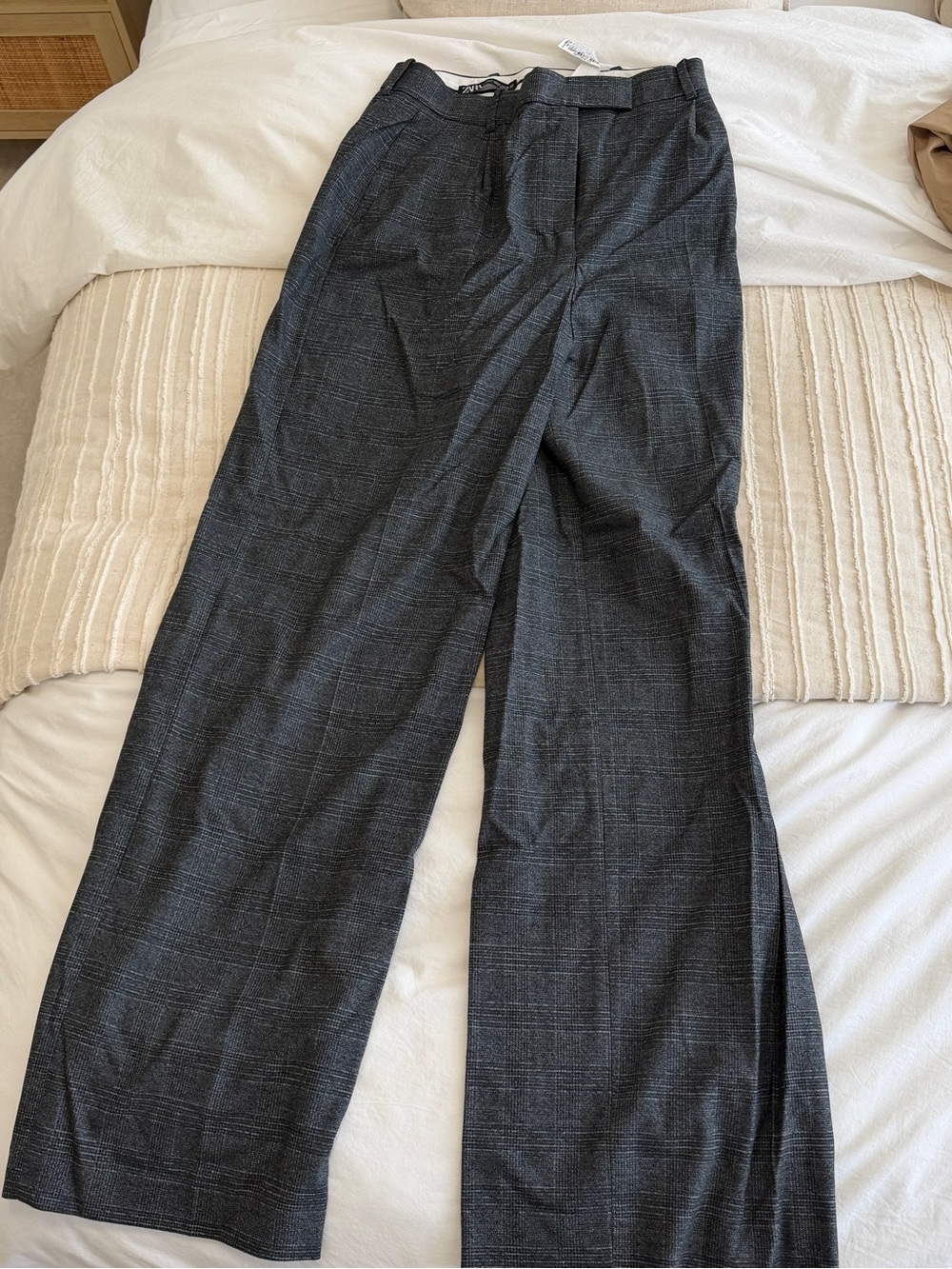 Zara Charcoal Plaid Men's Dress Pants